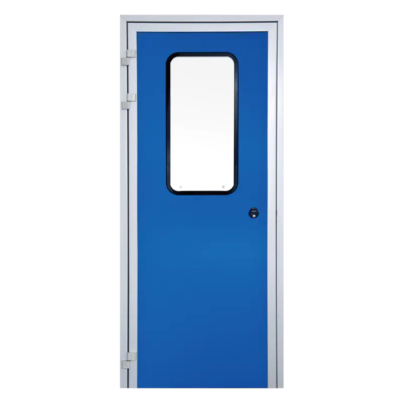 Porta para sala limpa em aço inoxidável